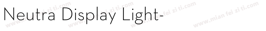 Neutra Display Light字体转换